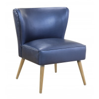 OSP Home Furnishings AMT51-S54 Amity Side Chair in Sizzle Azure Fabric with Solid Wood Legs